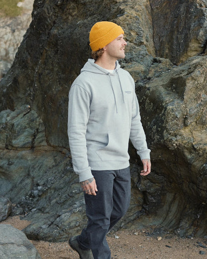 Waves & Trees Cotton Hoodie - Steel Grey - Lifestyle