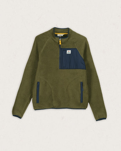 Offgrid 1/4 Zip Sherpa Fleece - Khaki