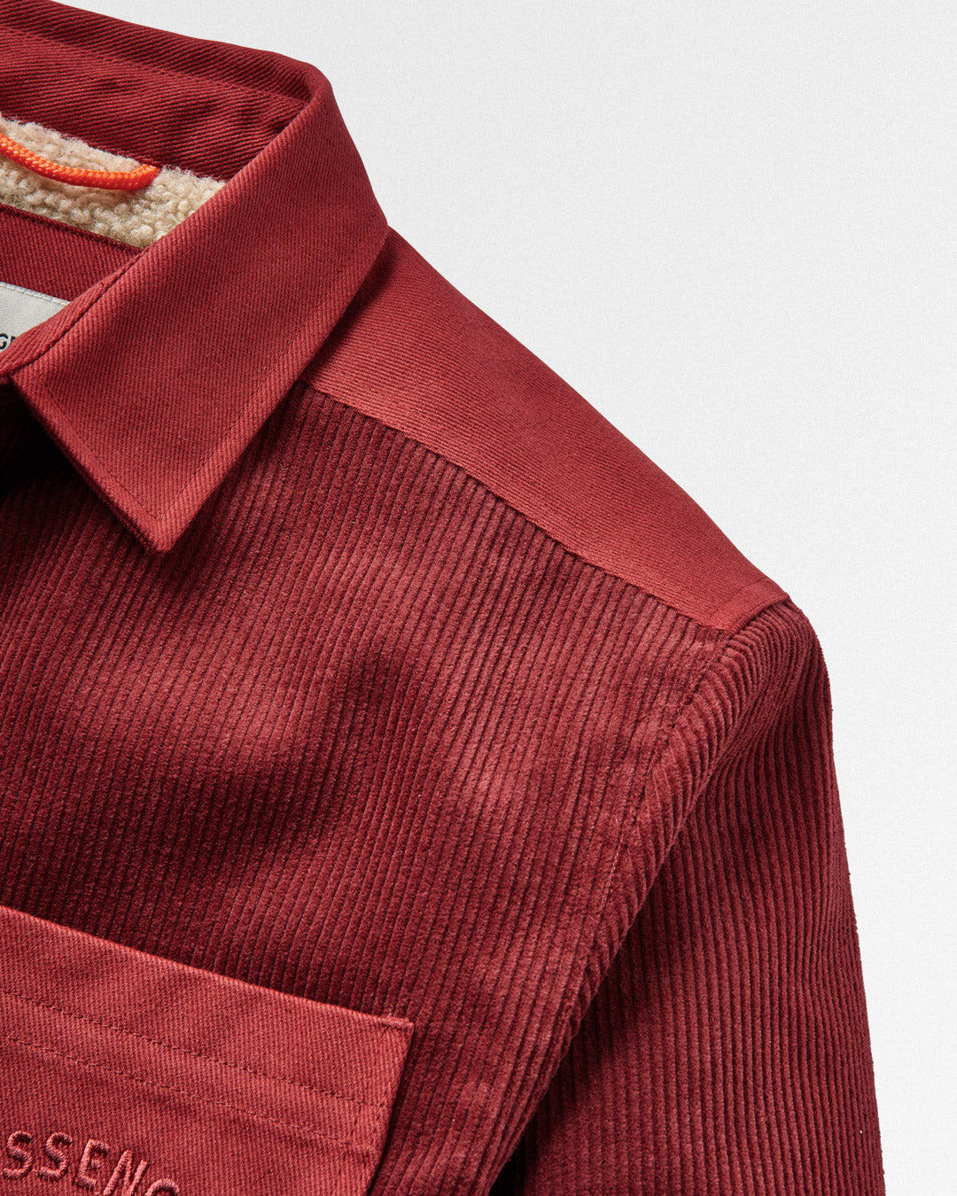 Kodiak Sherpa Lined Cord Shirt - Russet Brown