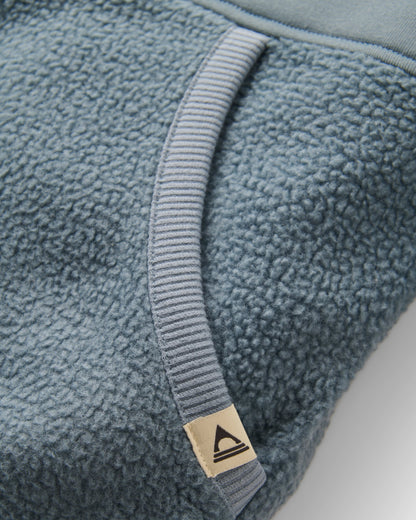 Campout Full Zip Fleece Hoodie - Stormy Blue  - Flatlay