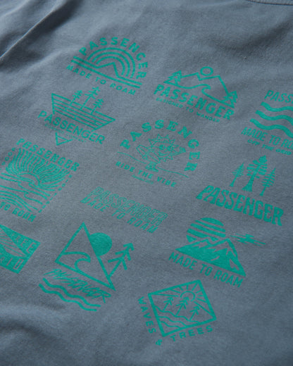 Icon T-Shirt - Storm Grey - Flatlay