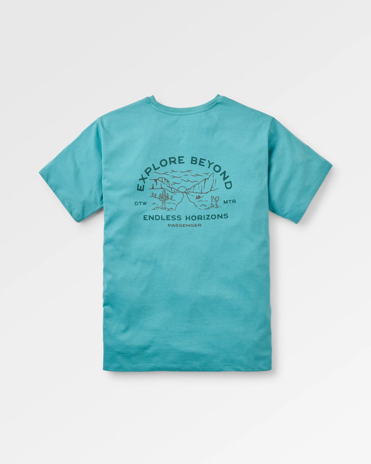 Horizons T-Shirt - Ocean Teal - Flatlay
