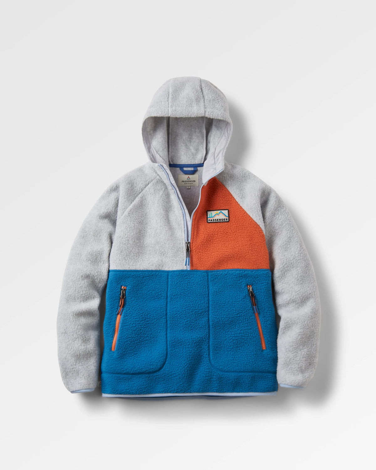 Maine 1/2 Zip Sherpa Fleece - Blue Steel - Flatlay