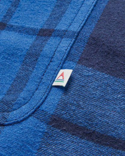 Freestyle Sherpa-Lined Overshirt - True Blue - Flatlay