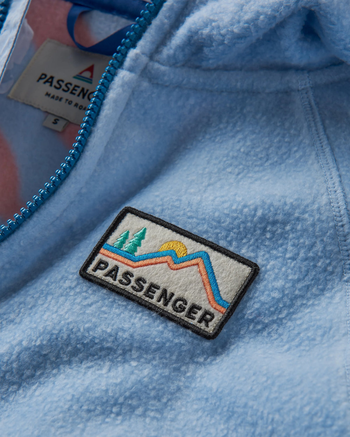 North Coast Vista Full Zip Sherpa Fleece - Blue Fog - Flatlay
