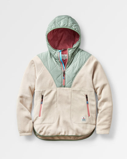 Juana Polar Hooded Fleece - Oatmeal - Flatlay