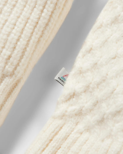 Cozy Cable Knitted Jumper - Off White - Flatlay