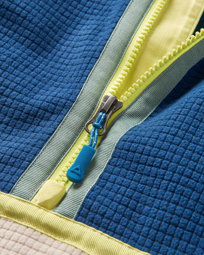 Overlook Grid Polar Fleece - Dark Denim/Pebble Grey - Flatlay