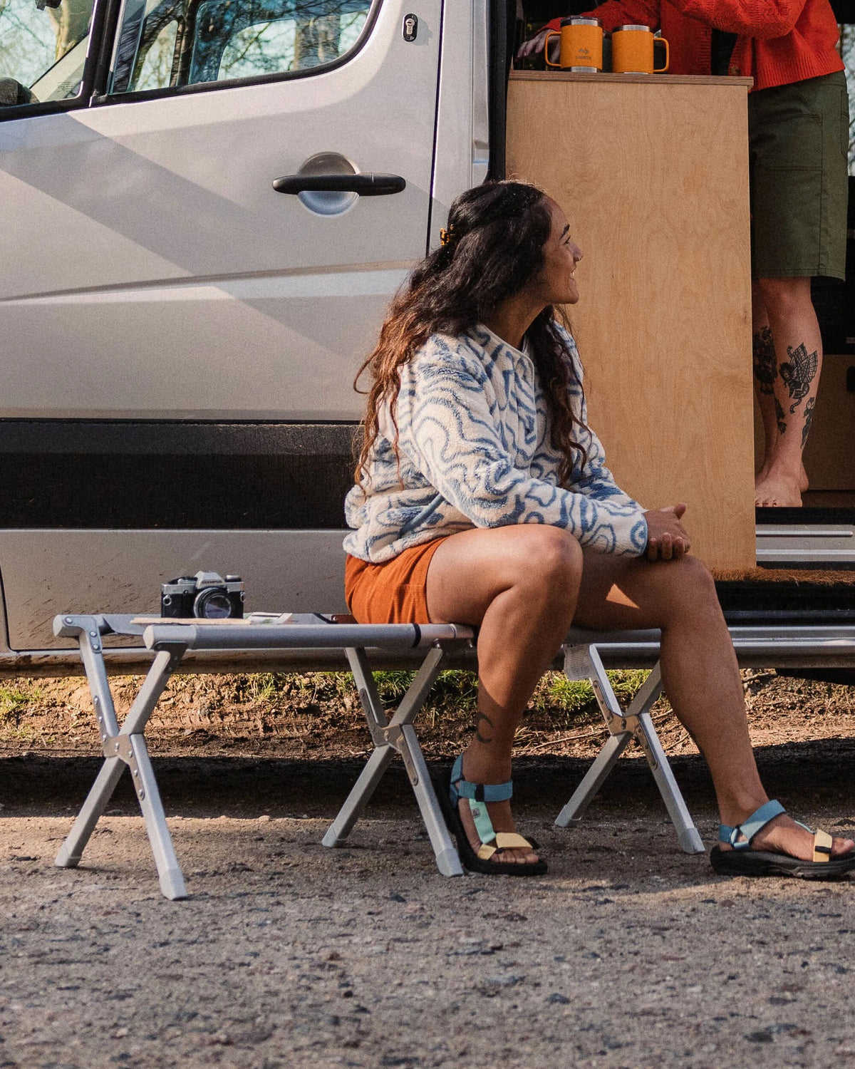 Dometic GO Compact Camp Bench - Silt - Lifestyle