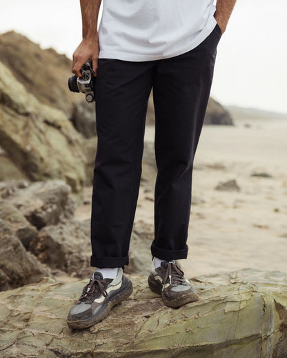 Rif-Raf Cotton Ripstop Trouser - Black - Lifestyle