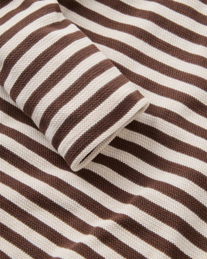 Panorama Striped LS T-Shirt - Chestnut - Flatlay