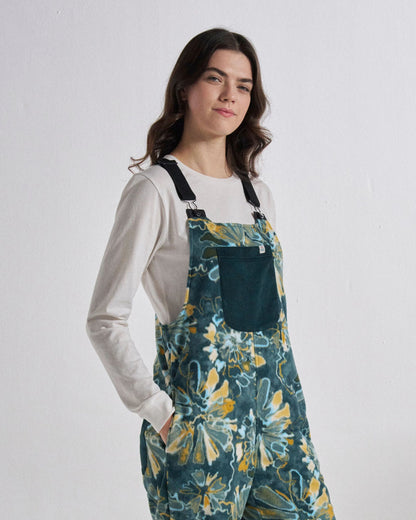 Ace Polar Fleece Dungarees - Frost Dark Fern - Studio Model