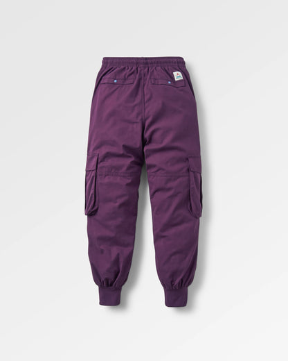 Hydrilla Cotton Trouser - Deep Plum - Flatlay