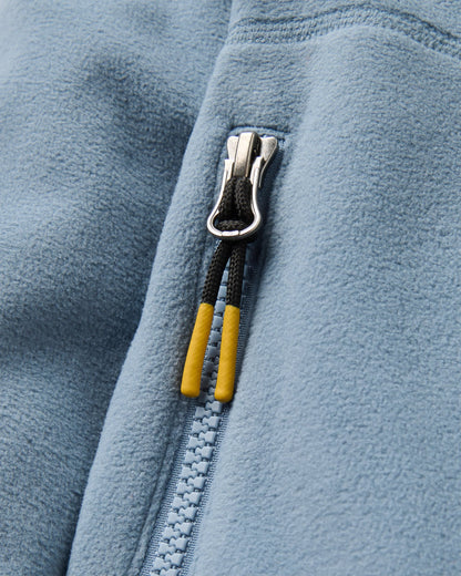 Ayla Micro Polartec® Crew Fleece - Stormy Blue  - Flatlay