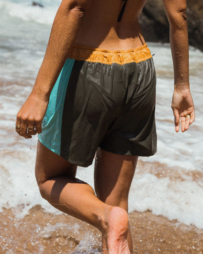 Way Out NetPlus® All Purpose Short - Khaki/Aqua - Lifestyle