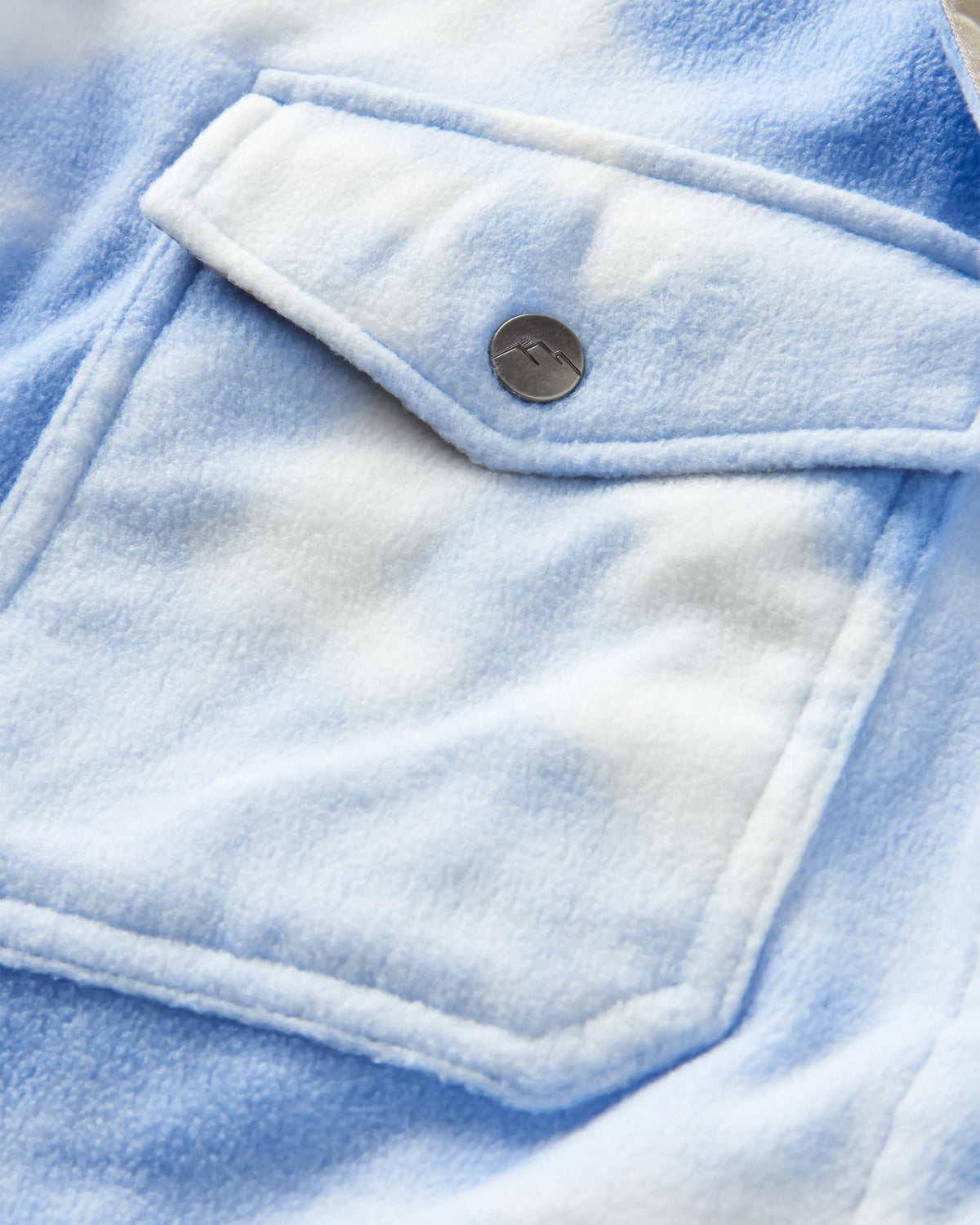 East Polar Fleece Shirt - Tie Dye Cornflower - Flatlay