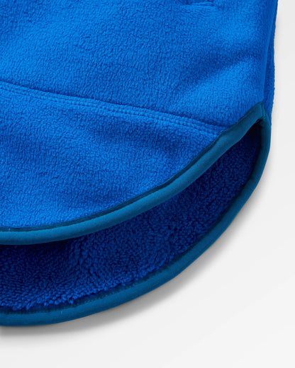 Folksy Sherpa Fleece - Azure Blue - Flatlay