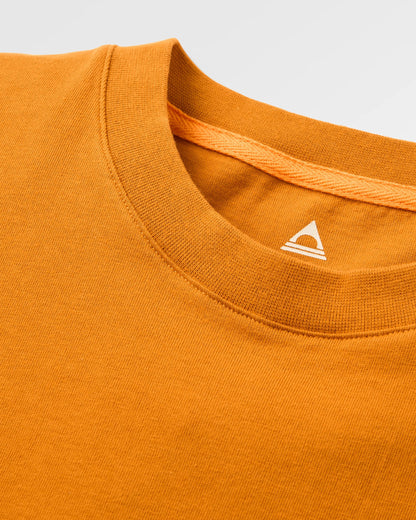 Travel Pocket Relaxed Fit T-Shirt - Retro Orange - Flatlay