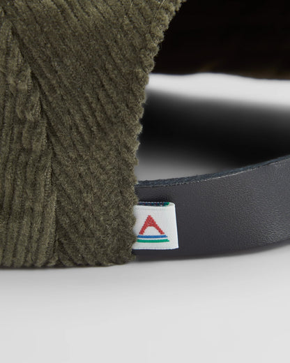 Fixie Cord 5 Panel Cap - Khaki - Flatlay