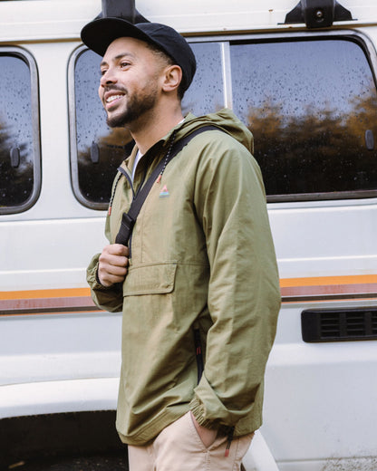 Seek Out Wind Resistant Anorak - Khaki - Lifestyle