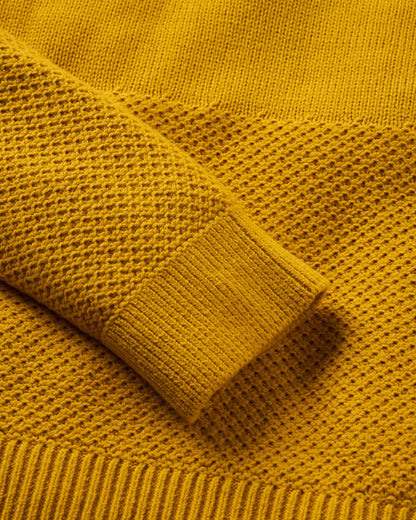 Cove Knitted Jumper - Heritage Yellow - Flatlay