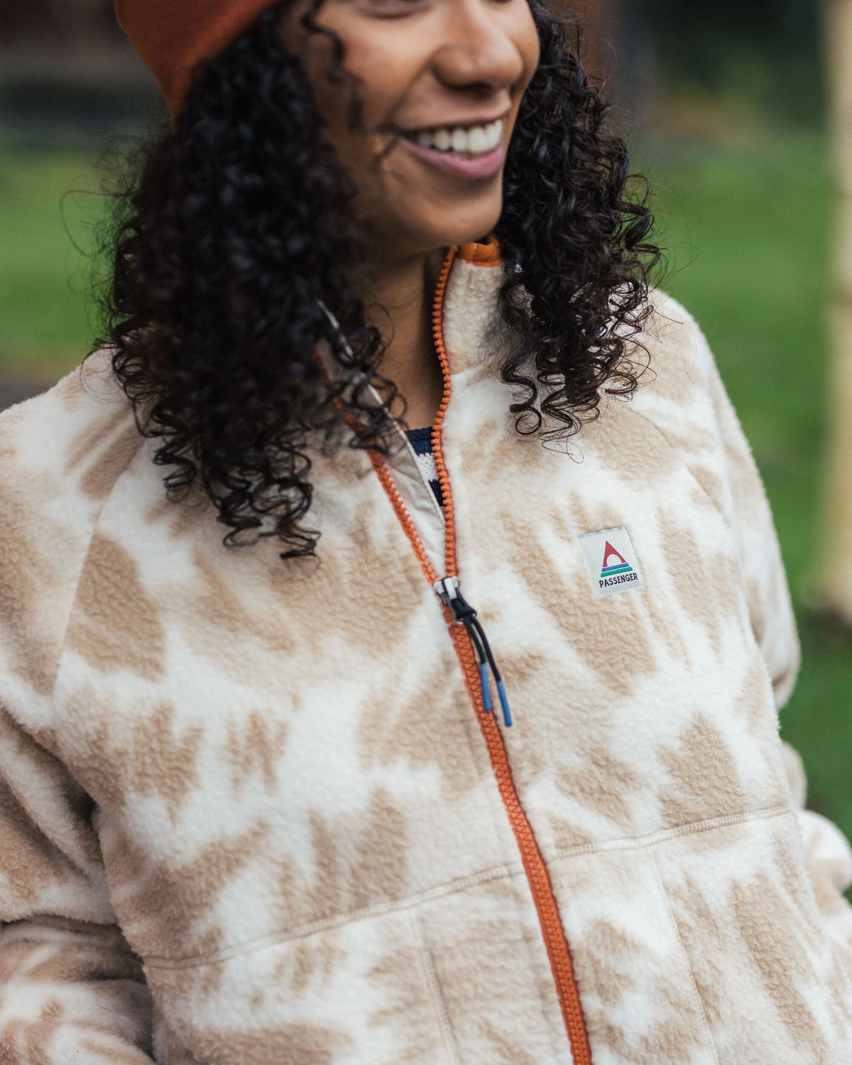 Fairbanks Full Zip Sherpa Fleece - Abstract Mountain Birch - Lifestyle