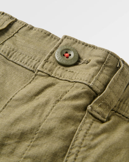 Kimmer Ripstop Cotton Trouser - Dusty Olive - Flatlay