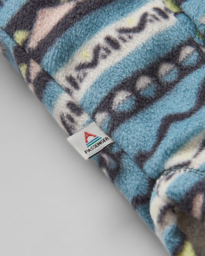 Orion Sherpa-Lined Polar Fleece Shirt - Mountain Geo Arctic - Flatlay