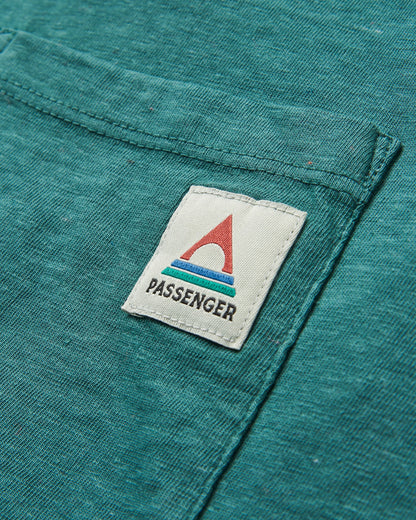 Heritage Relaxed Fit T-Shirt - Deep Ocean Marl - Flatlay
