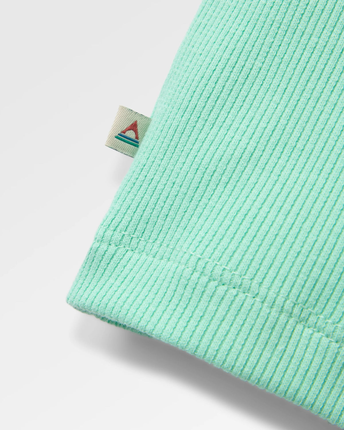Easy Days Ribbed Graphic Cropped Vest - Aquamarine - Flatlay