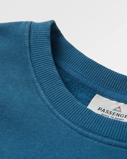 Escapism Regular Fit Sweatshirt - Dark Denim - Flatlay