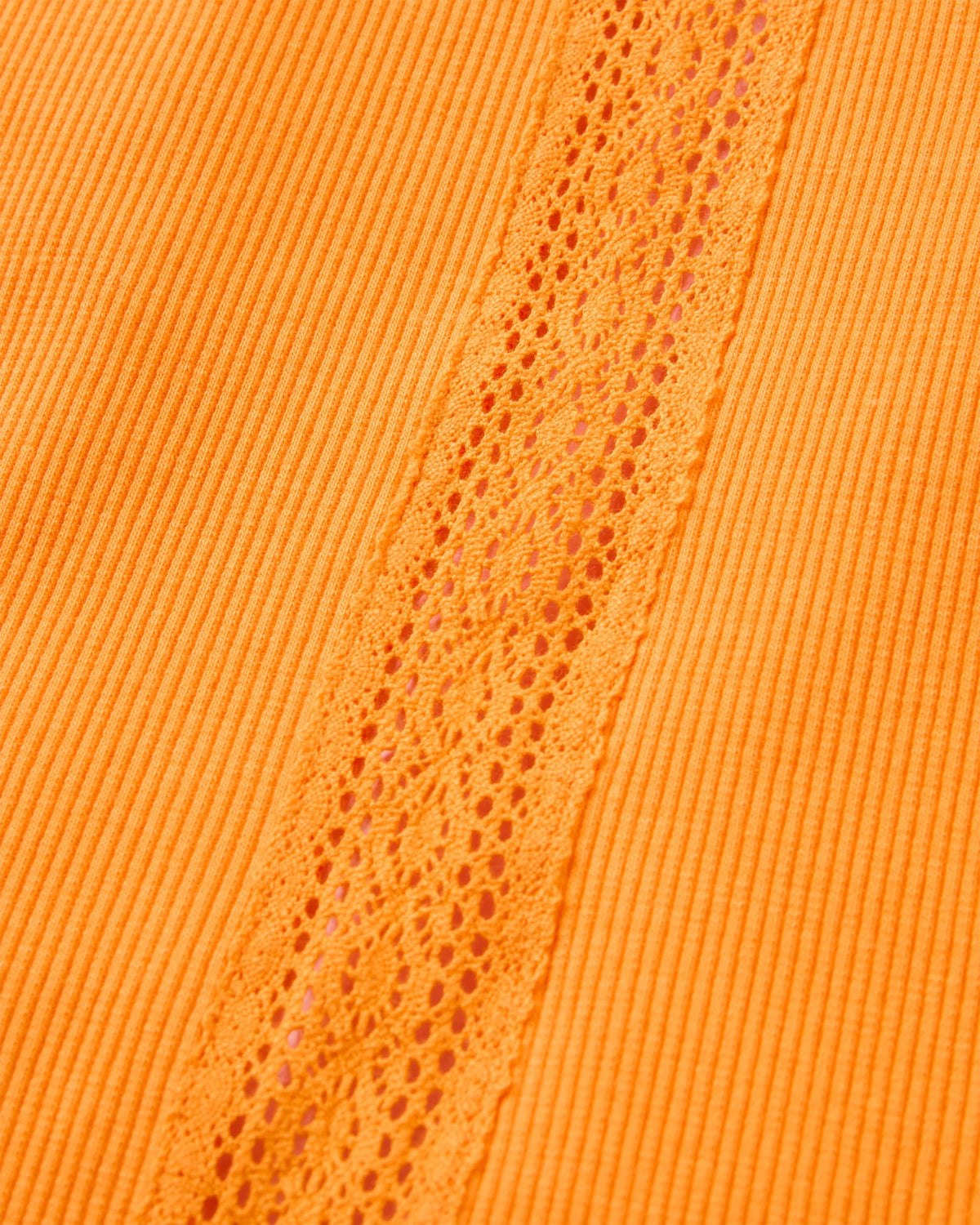 Atmos Ribbed Tank Vest - Bright Orange - Flatlay