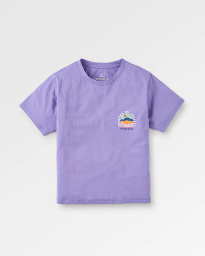Outlook T-Shirt - Retro Purple - Flatlay