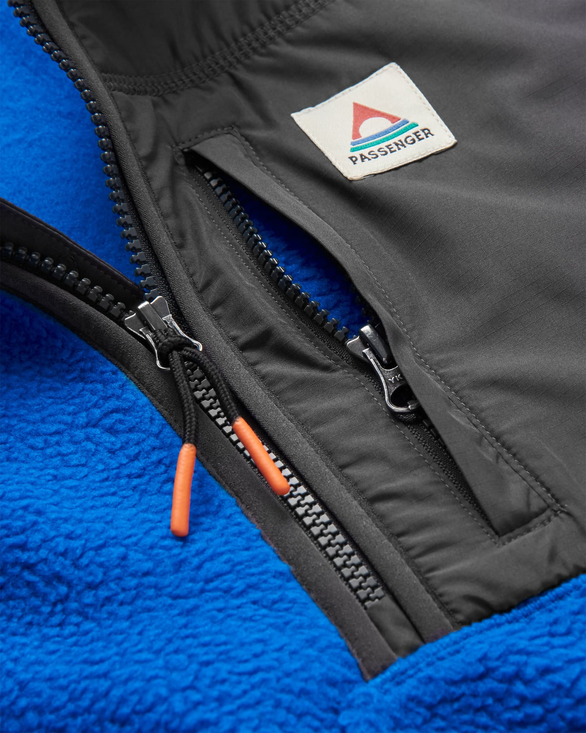 Offgrid 1/2 Zip Sherpa Fleece - Azure Blue - Flatlay