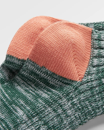 Mid-weight Rib Socks - Deep Ocean - Flatlay
