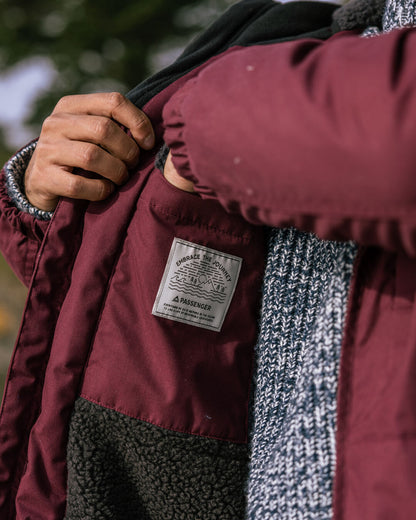Discover Sherpa Lined Jacket - Wine - Lifestyle