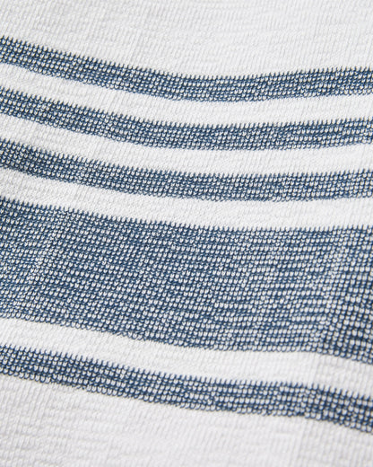 Graceful Textured LS Top - Navy Stripe - Flatlay