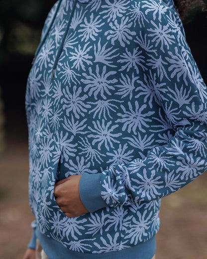 Arame Cotton Hoodie - Seaweed Blue Steel - Lifestyle