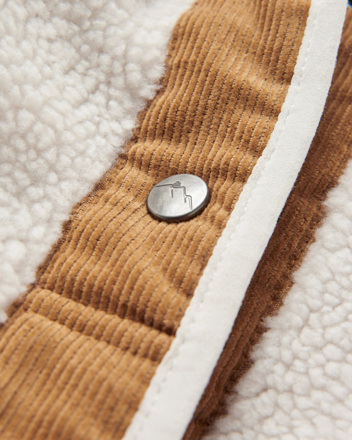 Clover Sherpa Fleece - Vintage White - Flatlay