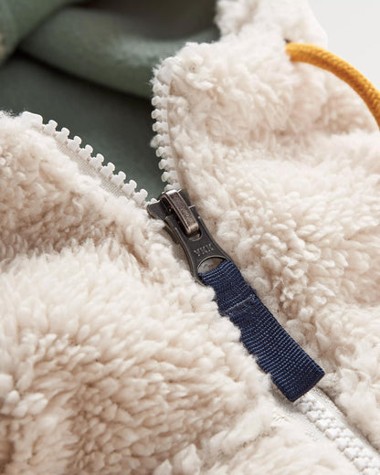 Nestling Polar-Lined Sherpa Fleece - Vintage White - Flatlay