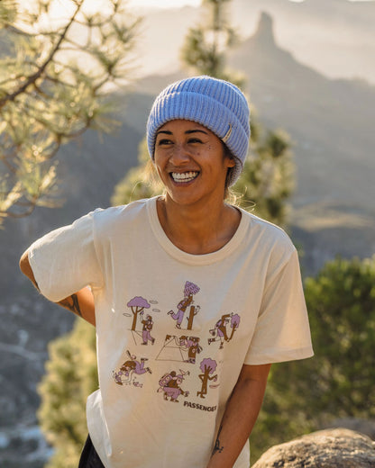 Compass Beanie - Cornflower - Lifestyle - Female
