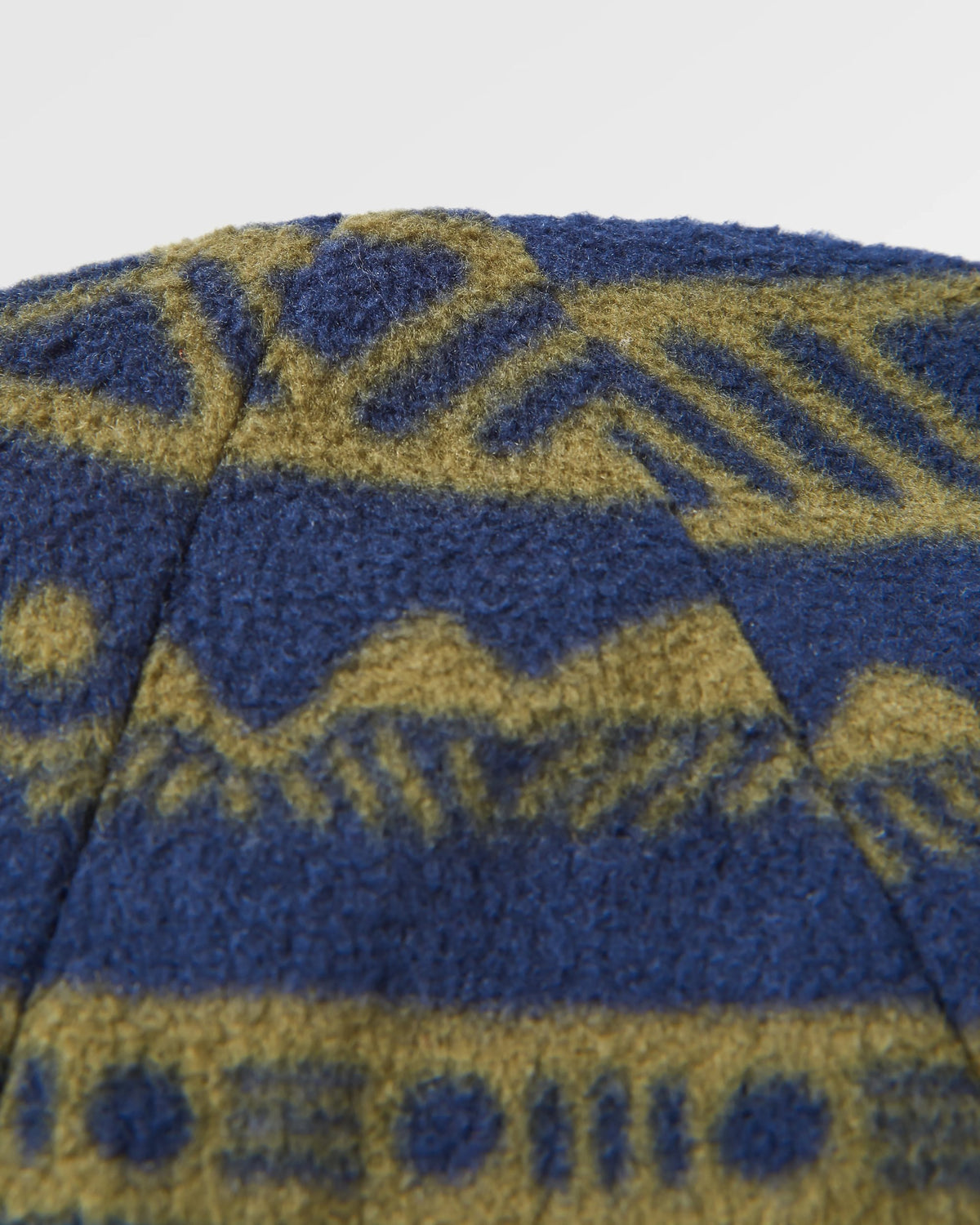 Set Off Polar Fleece Beanie - Mountain Geo Khaki/Rich Navy - Flatlay
