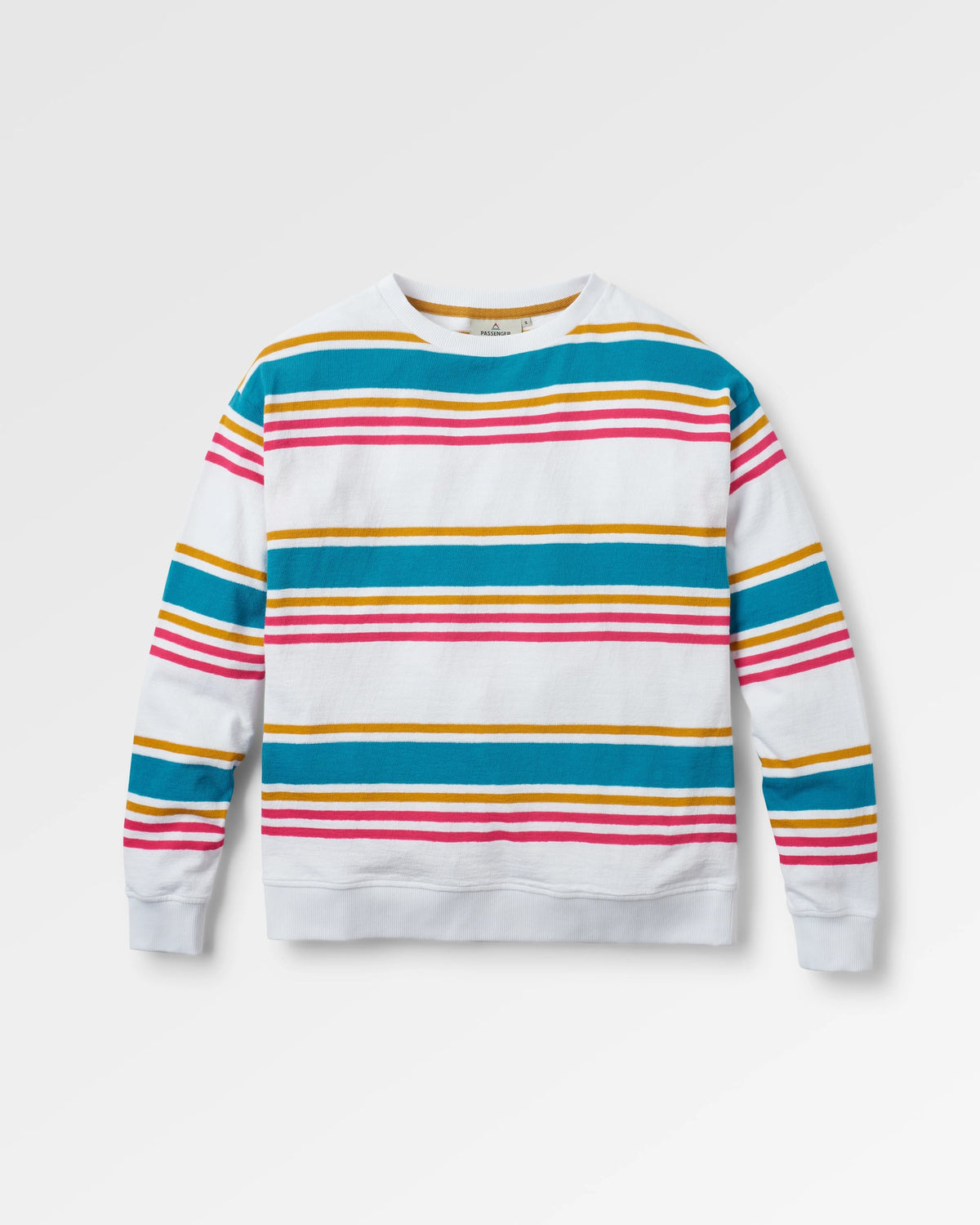 Graceful Textured LS Top - Multi Stripe - Flatlay