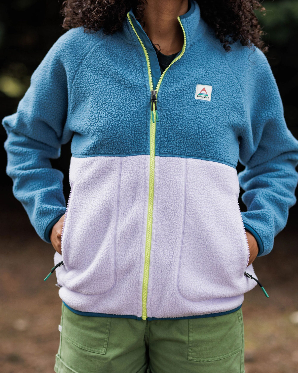 Fairbanks Full Zip Sherpa Fleece - Lilac Mist - Lifestyle