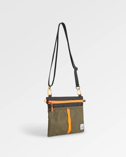 Waypoint Cross Body Bag - True Black/ Khaki - Flatlay