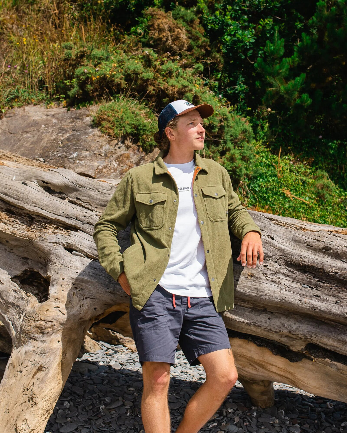 Maple Polar Fleece Shirt - Khaki - Lifestyle