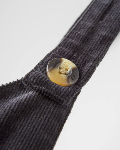 Meadows Cotton Cord Dungarees - Black - Flatlay