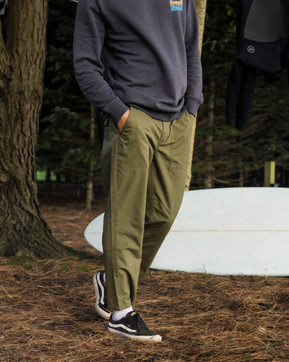 Timeless Crop Trouser - Khaki - Lifestyle