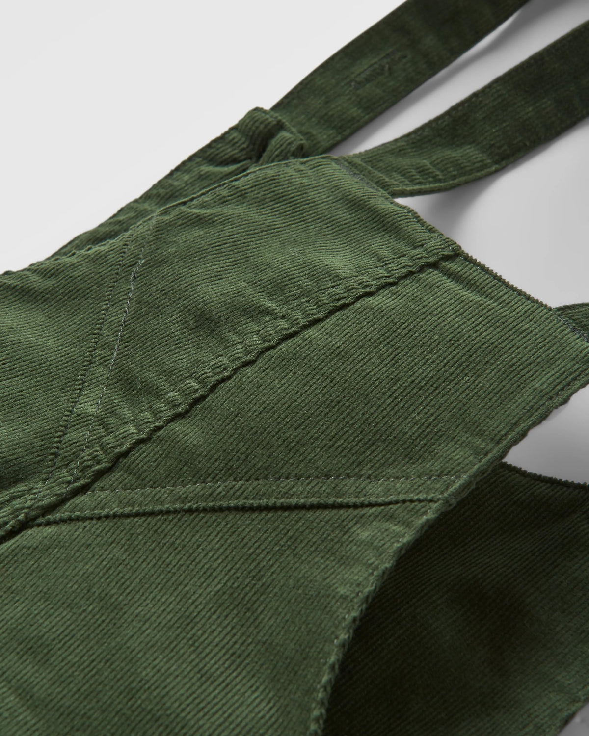 Meadows Cotton Cord Dungarees - Fir Tree - Flatlay