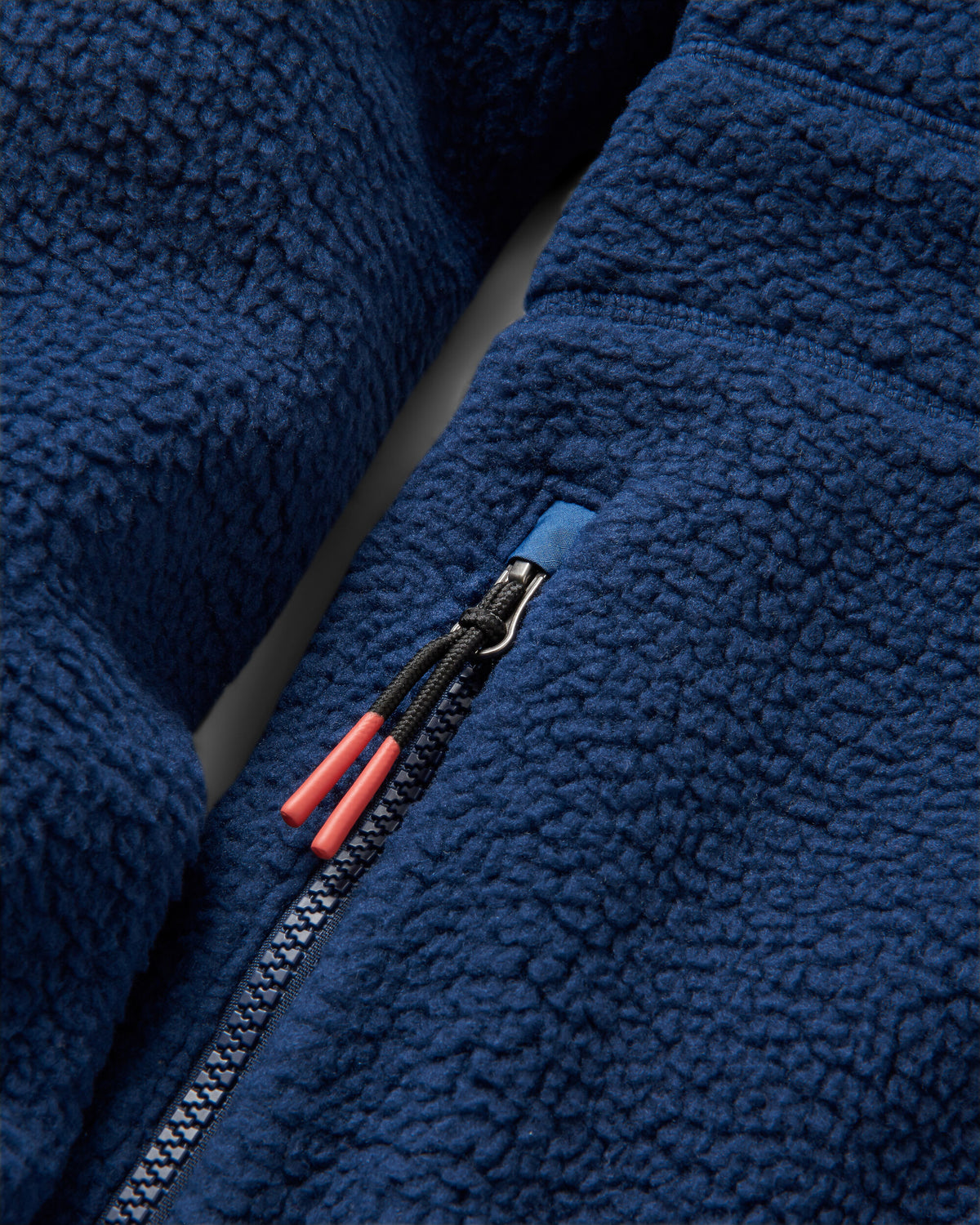 Ventura 1/2 Zip Sherpa Fleece - Rich Navy - Flatlay